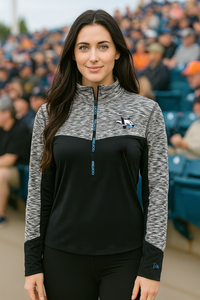 Women's New Era Active Collection Black and Gray Lightweight Zip-Up Jacket