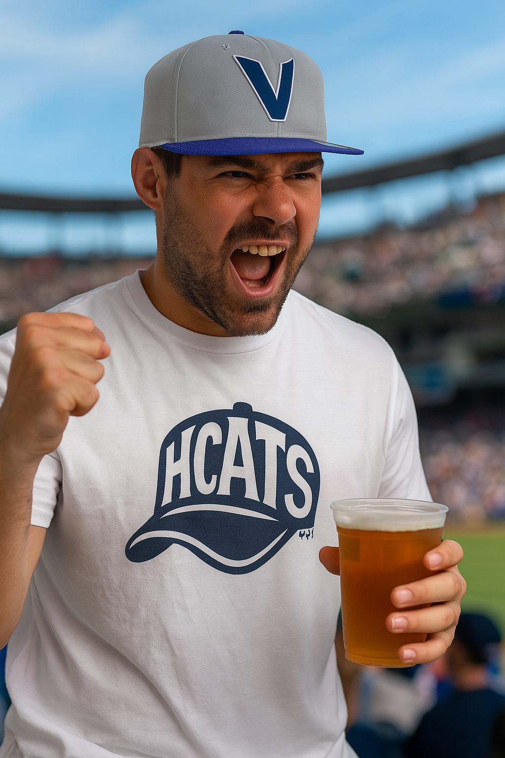 Victoria HarbourCats HCATS Hat Cotton T-Shirt - WHITE