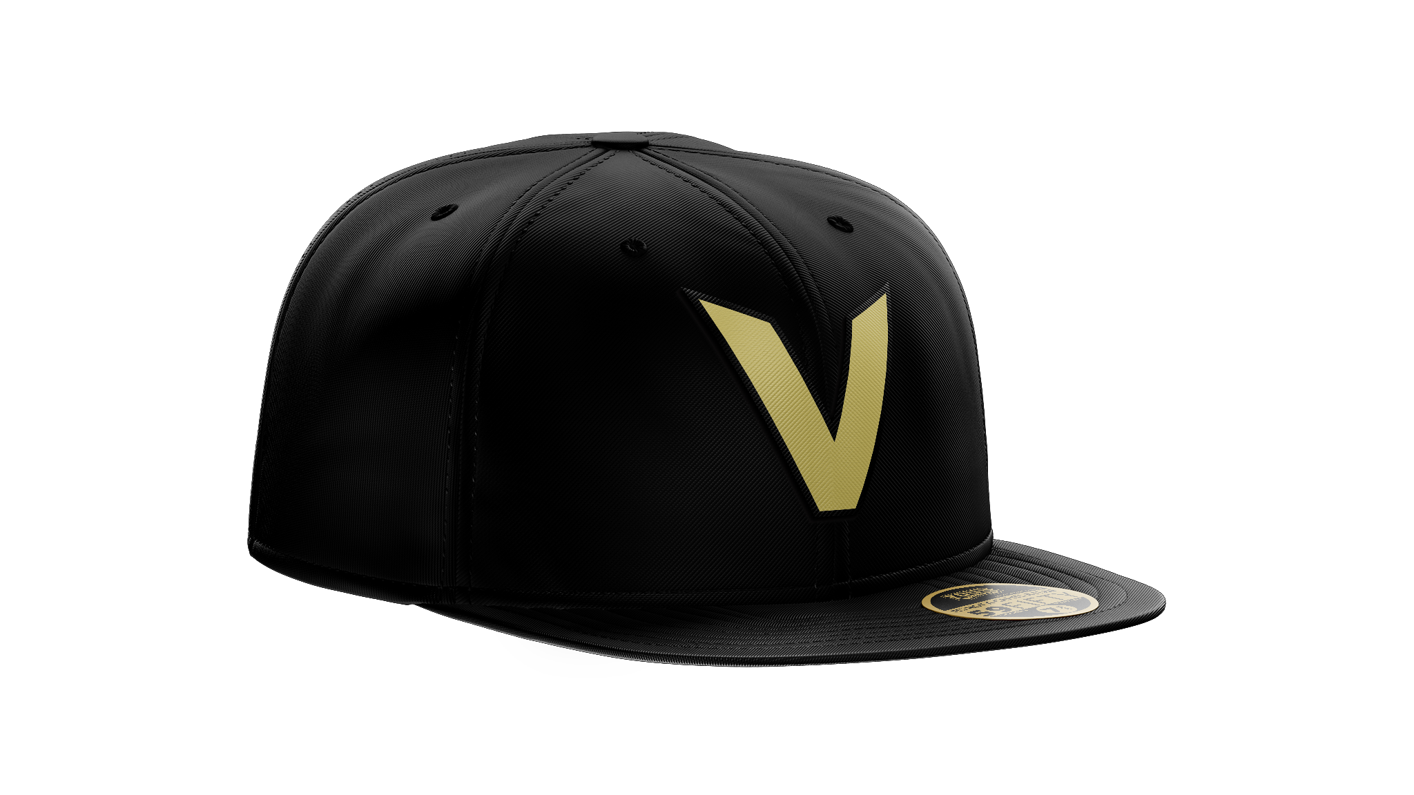 New Era Black V logo Pro Fit Victoria Golden Tide Cap