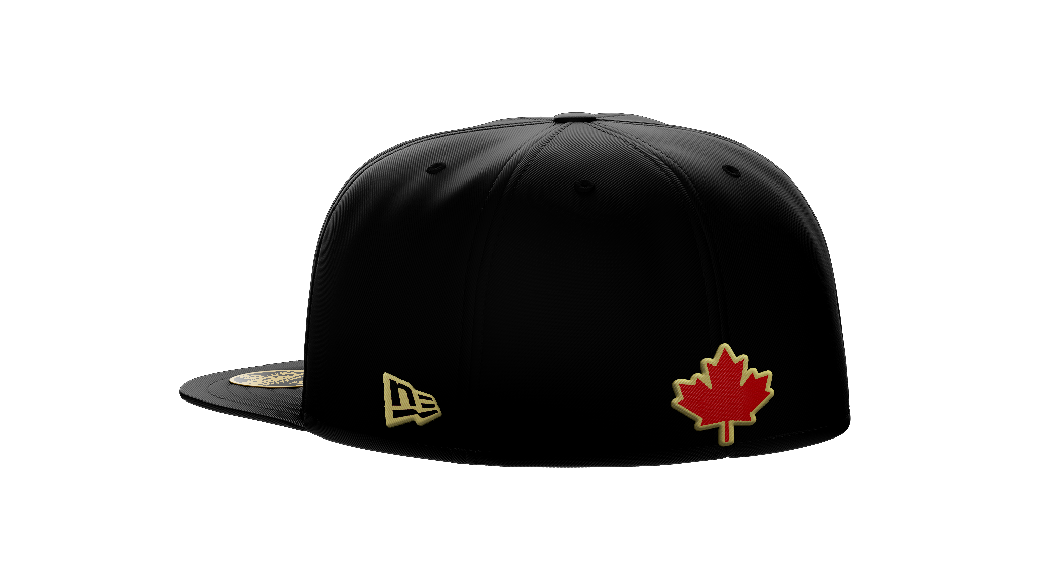 New Era Black V logo Pro Fit Victoria Golden Tide Cap