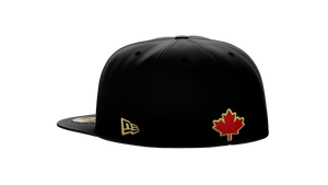 New Era Black V logo Pro Fit Victoria Golden Tide Cap