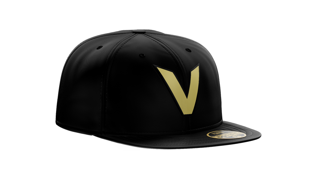 New Era Black V logo Pro Fit Victoria Golden Tide Cap