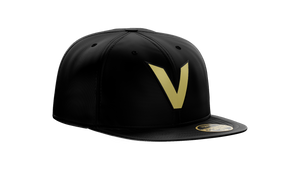 New Era Black V logo Pro Fit Victoria Golden Tide Cap