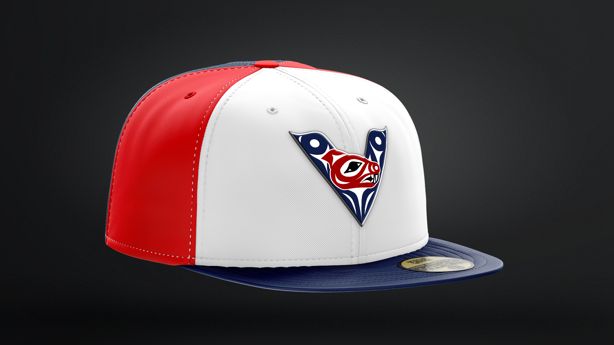 2025 Victoria HarbourCats Game Hat - New Era 5950 - Tri-Color, First Nations Logo