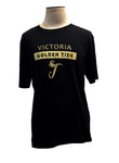 Victoria Golden Tide Black Unisex Cotton T-Shirt