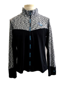 Women's New Era Active Collection Black and Gray Lightweight Zip-Up Jacket