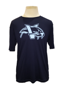 2024 HarbourCats Players Gear Short Sleeve Navy Dry Fit  - Baby Blue logo