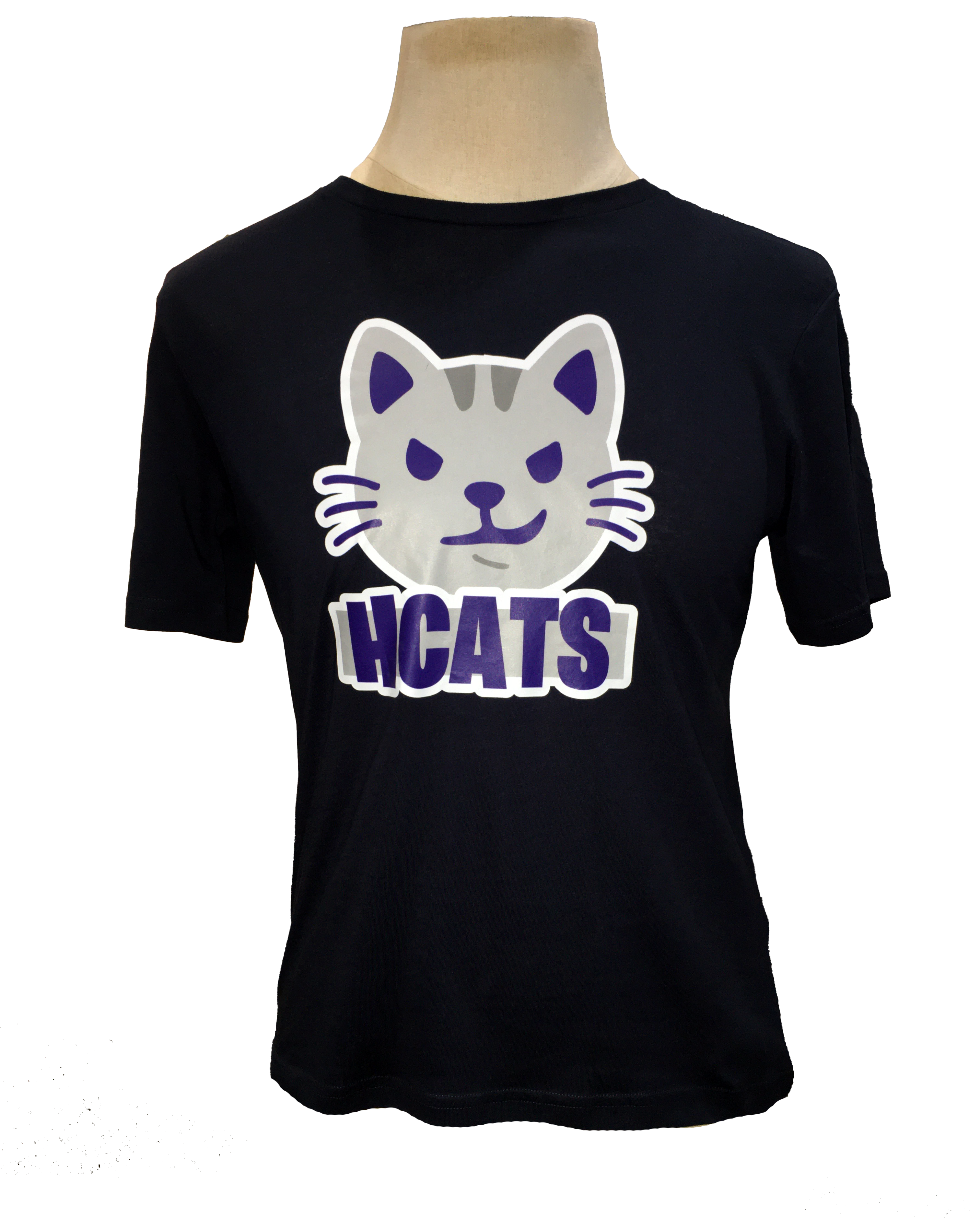 Youth Cotton Tee, Stylized Harvey the HarbourCat - NAVY BLUE AND PINK