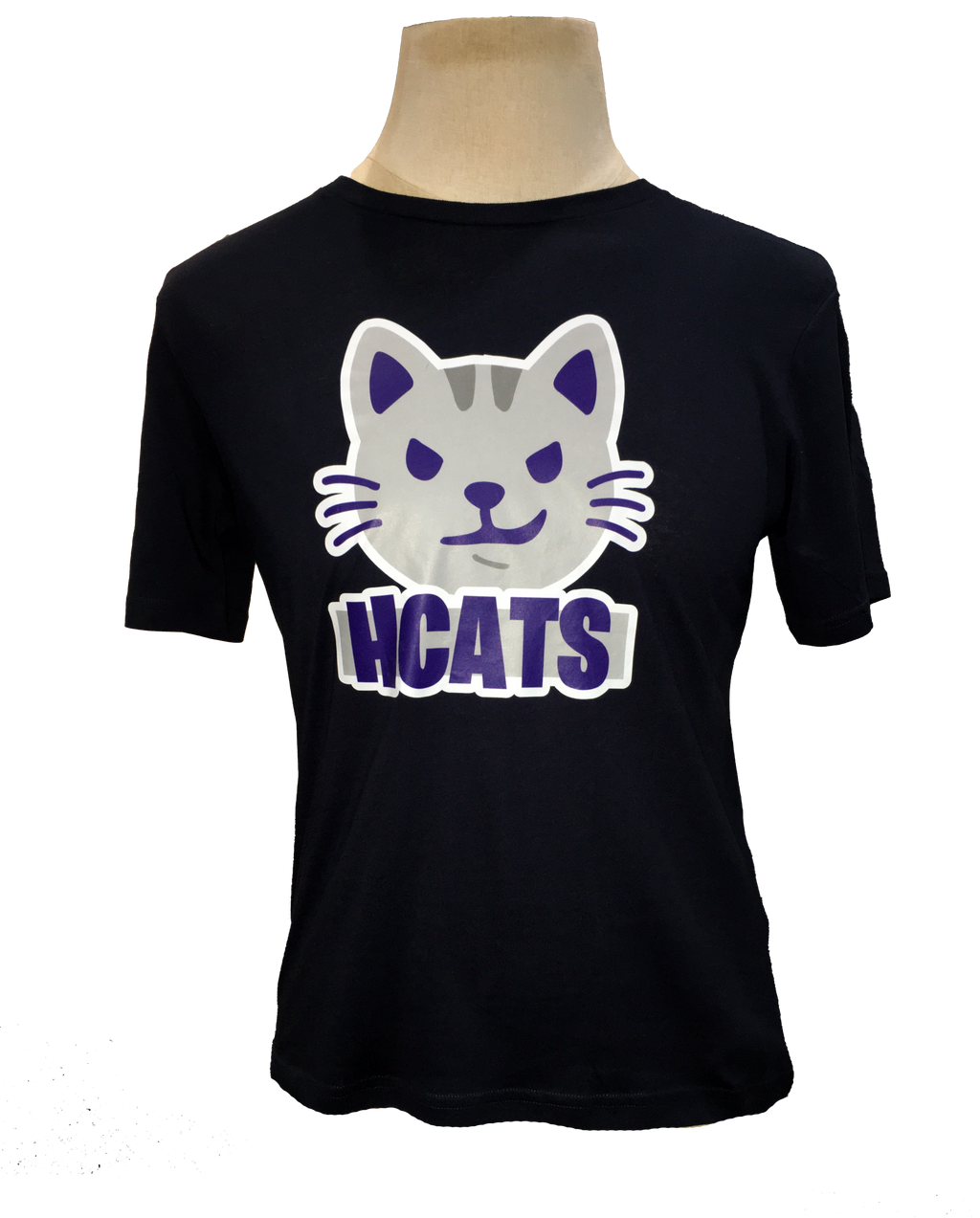 Youth Cotton Tee, Stylized Harvey the HarbourCat - NAVY BLUE AND PINK