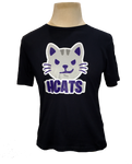 Youth Cotton Tee, Stylized Harvey the HarbourCat - NAVY BLUE AND PINK