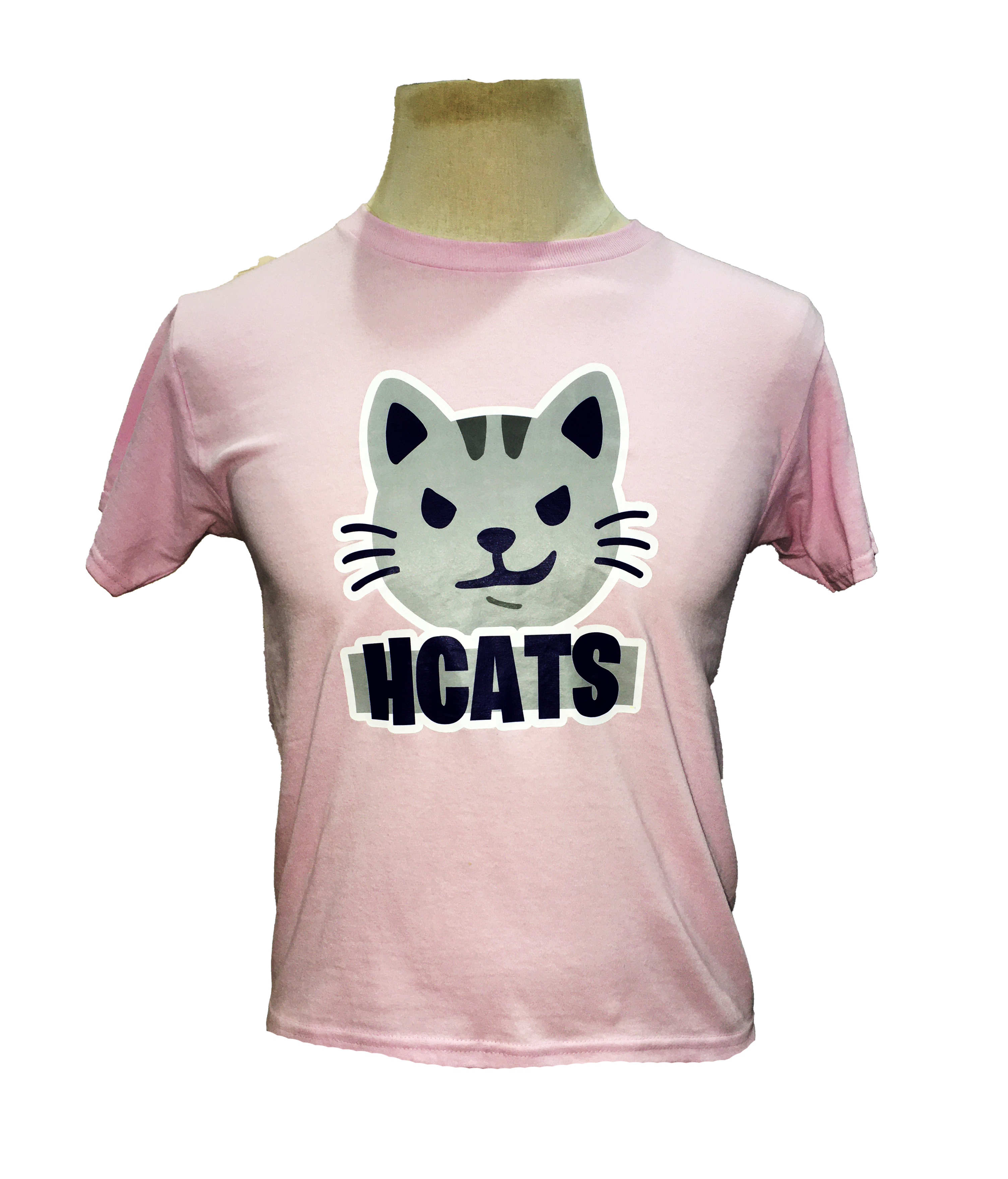 Youth Cotton Tee, Stylized Harvey the HarbourCat - NAVY BLUE AND PINK