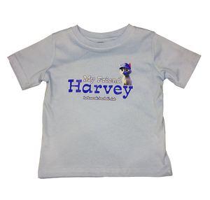 "My Friend Harvey" Youth/Toddler Tee Shirts - Blue and Salmon