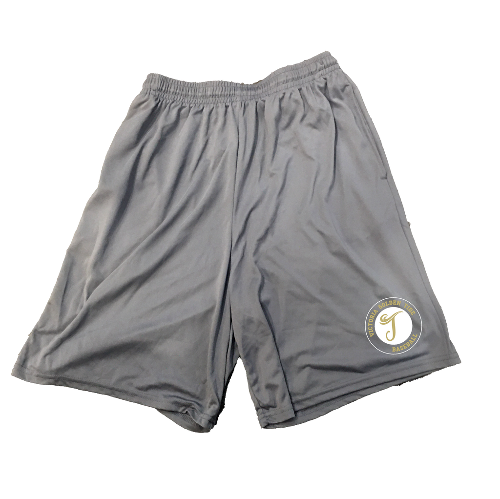 CLEARANCE - Victoria Golden Tide Player Shorts - Dark Gray with "Circle T" logo