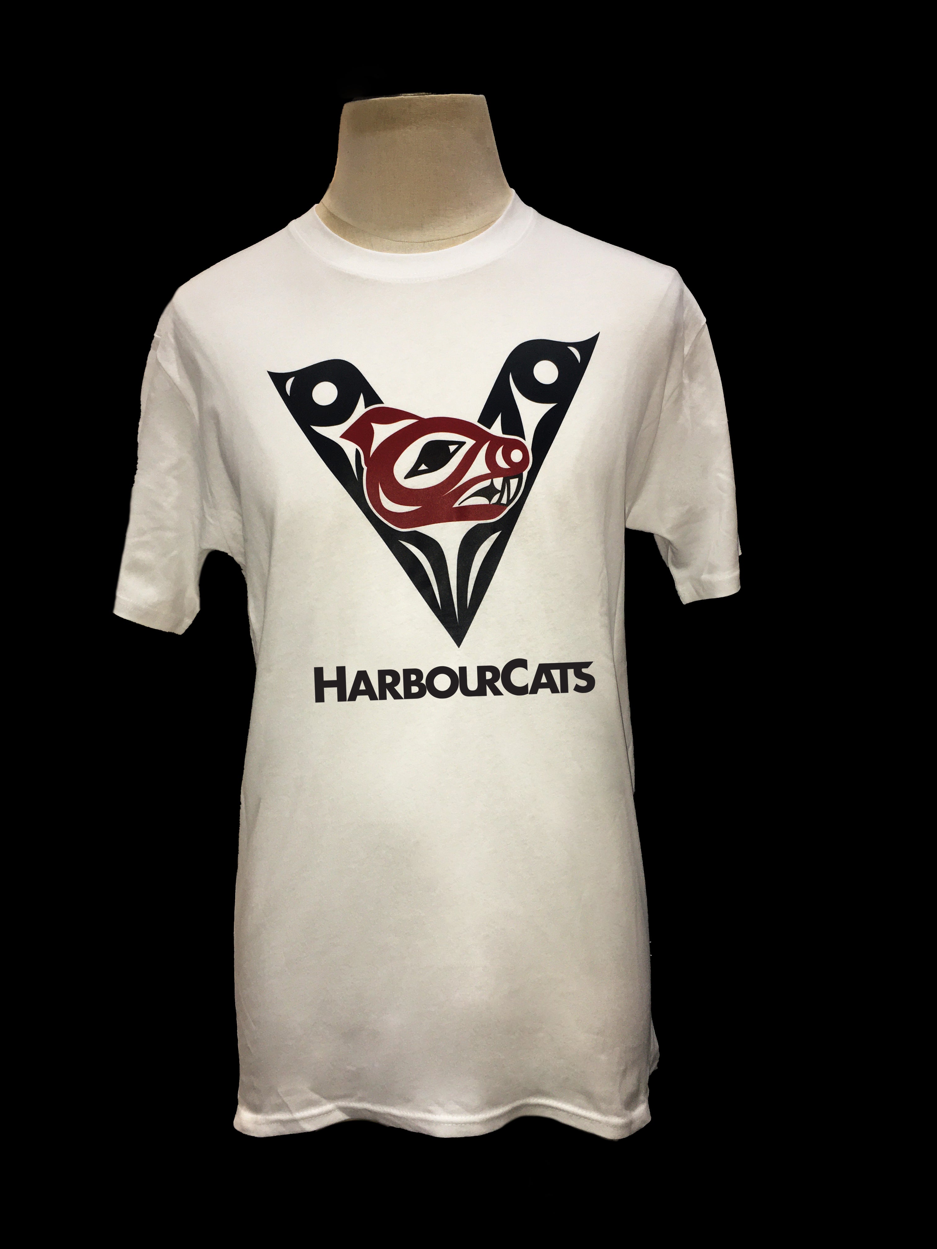 Victoria HarbourCats FIRST NATIONS Design Cotton T-Shirt - WHITE