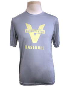 Victoria Golden Tide Player's Gear Light Gray Unisex DRI-FIT T-Shirt - Golden V logo