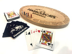 Victoria HarbourCats Branded Cribbage Board and Playing Cards